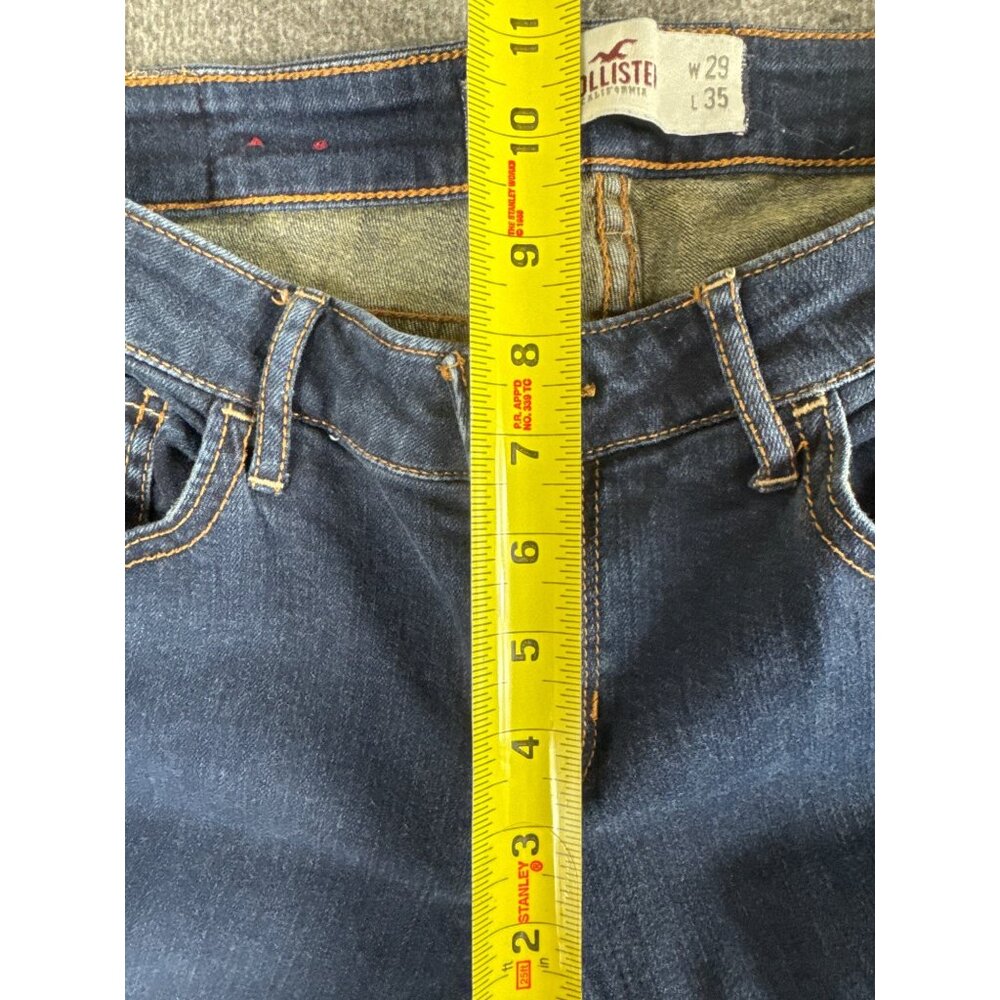 Hollister Womens Skinny Jeans Sz 9L W29 L35 Dark Wash Denim Stretch Cotton Blend - Picture 10 of 11